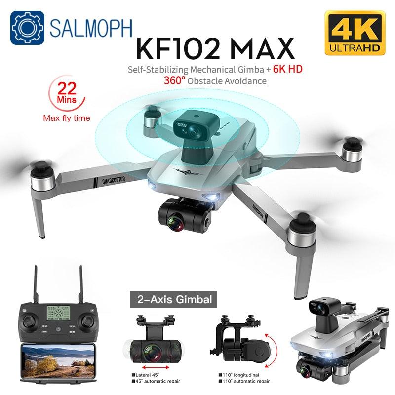 KF102 MAX Drone - With Profesional 4K HD Camera 5G WiFi GPS 2-Axis anti shake Gimbal Quadcopter Brushless Motor Mini Dron Professional Camera Drone - RCDrone