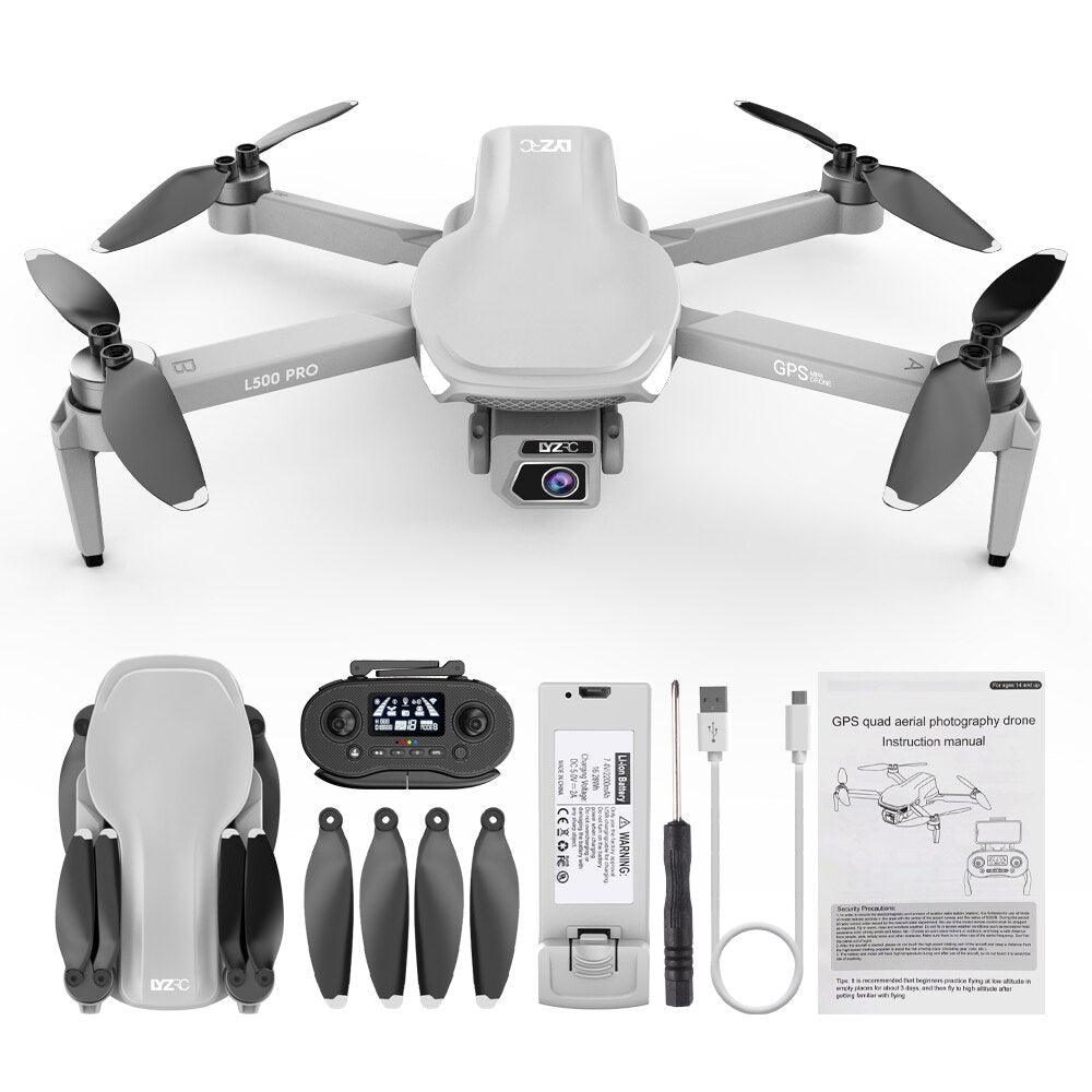 L500 PRO GPS Drone - Professional Aerial Photography Camera Drone 4K HD Dual HD Camera Brushless Motor Foldable Quadcopter RC Distance1200M Professional Camera Drone - RCDrone
