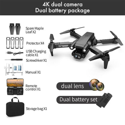 GT2 Mini Drone - 4K 1080P HD Camera 2.4Ghz Wifi FPV Air Pressure Fixed Height RC Foldable Quadcopter Gifts Toys For Boys - RCDrone