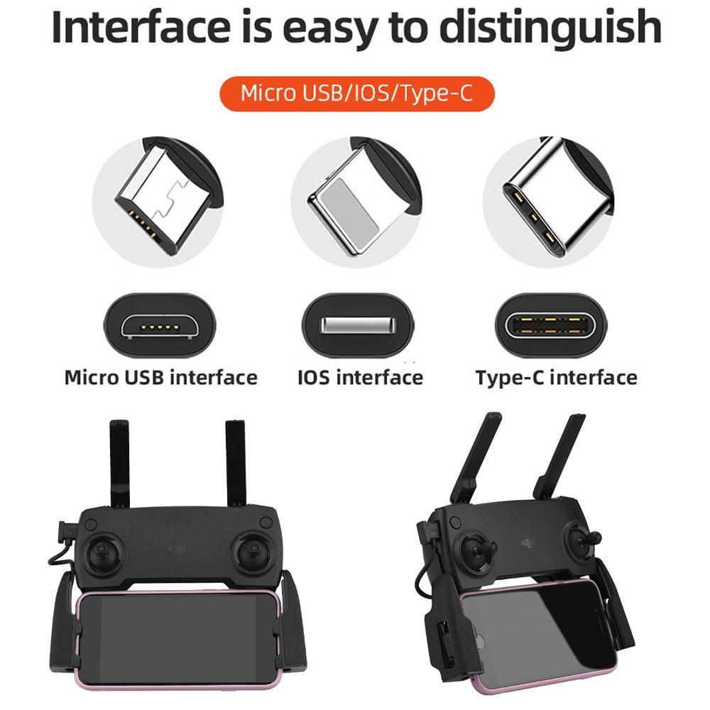 MTAKYI Cavo intrecciato da USB C a IOS da 6 pollici in nylon per telecomando DJI Mini 2/Mavic Air 2, cavo dati RC per tablet OTG da 1 m (connettore iOS MTAKYI Cavo intrecciato da USB C a IOS da 6 pollici in nylon per telecomando DJI Mini 2/Mavic Air 2, cavo dati RC per tablet OTG da 1 m (connettore iOS