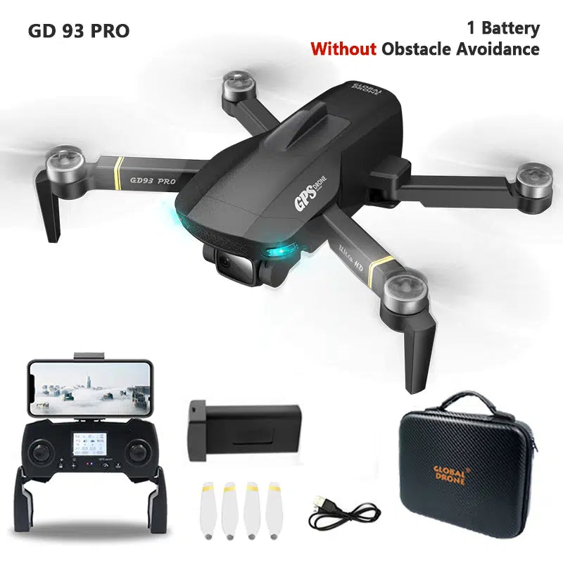 GD93 Pro Max Drone - GPS Foldable Drone With ESC Camera And Brushless Motors,LED Screen, Optical Flow Positioning, Brushless Motor, Trajectory Fight, - RCDrone