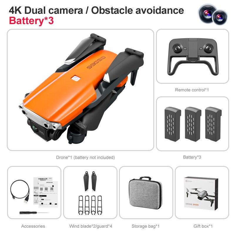 S9000 Drone - Aerial Photography 4K HD Obstacle Avoidance Dron with Camera Optical Flow Positioning Folding Guadcopter Mini Drones - RCDrone