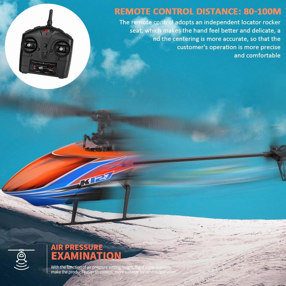 WLtoys K127 Helicopters - 2.4Ghz 4CH 6-Aixs Gyroscope Flybarless Altitude Hold RC Helicotper For Kids Gift Toys - RCDrone
