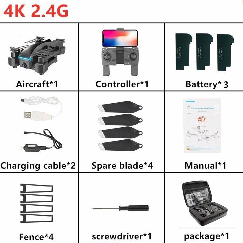 S177 Drone - with HD Aerial Video Camera 4K RC Drones 2.4G/5G RC Helicopter FPV Quadrocopter Drone Foldable toy PK E58 - RCDrone