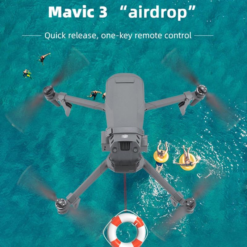 Airdrop System for DJI Mavic 3/3 Classic/2/AIR 2/2S Drone Thrower Fishing Bait Wedding Ring Gift Deliver Life Rescue Kits - RCDrone