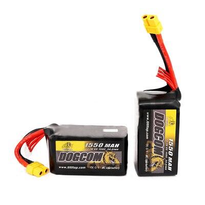 DOGCOM 1350mAh/1550mAh 6S 22.2V 150C FPV model Lipo battery FPV traverser battery XT60 plug - RCDrone