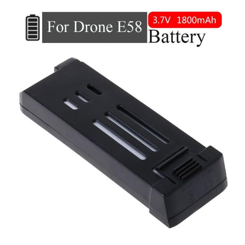 D57D 3.7V 1800mAh Lithium Battery Compatible with E58 L800 JY019 S168 Drone X Pro Remote Control Drone Antenna Spare Parts Modular Battery - RCDrone