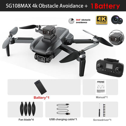 G108 Pro MAx Drone - 4K HD 2-Axis Gimbal Professional Camera 5G WiFi GPS 28Mins Flight Time Foldable Quadcopter RC Toys Professional Camera Drone - RCDrone