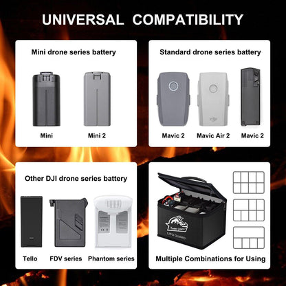 Yowoo Lipo Bag Fireproof Safety Bag Large Capacity Storage Guard Battery RC Parts Waterproof Explosion-Proof Safe Fire Guard - RCDrone