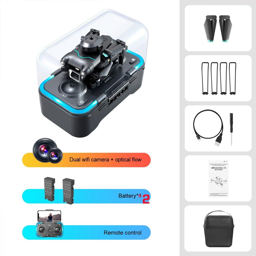 S96 Mini Drone - 2023 New FPV WIFI 4k Camera Dron Remote Control Helicopter Camera Drones Quadcopter with Storage Box indoor toys - RCDrone