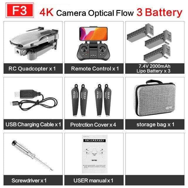 4DRC F3 drone - GPS 4K 5G WiFi live video FPV 4K/1080P HD Wide Angle Camera Foldable Altitude Hold Durable RC Drone - RCDrone