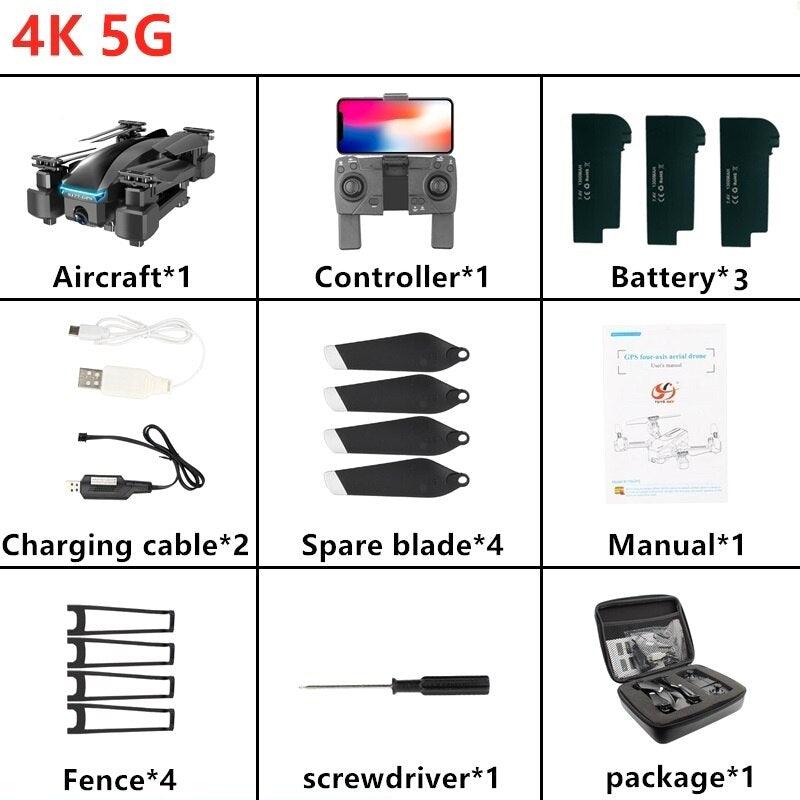S177 Drone - with HD Aerial Video Camera 4K RC Drones 2.4G/5G RC Helicopter FPV Quadrocopter Drone Foldable toy PK E58 - RCDrone