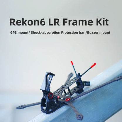 HGLRC Rekon 6 Frame Kit, Rekon6 LR Frame Kit GPS mount/ Shock-absorption Protection bar 