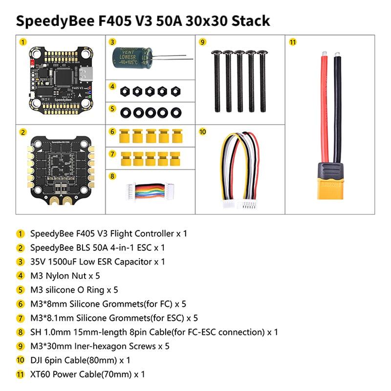 SpeedyBee F405 V3 50A スタック - FC ECS BMI270 30x30