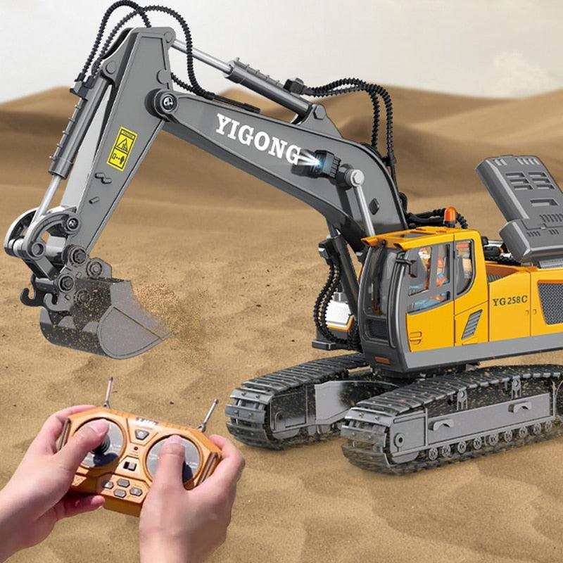 Bulldozer-Camion double E télécommandé pour garçons, bulldozer RC Bulldozer-Camion double E télécommandé pour garçons, bulldozer RC