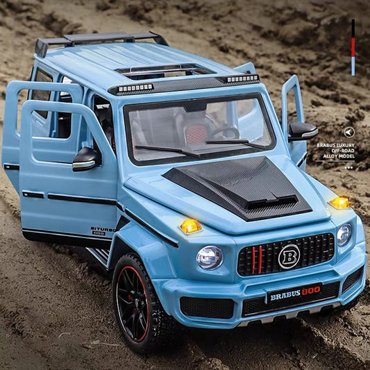 1:24 Mercedes Benz BRABUS G800 High Simulation Diecast Metal Alloy Model car - Sound Light Pull Back Collection Kids Toy Gift