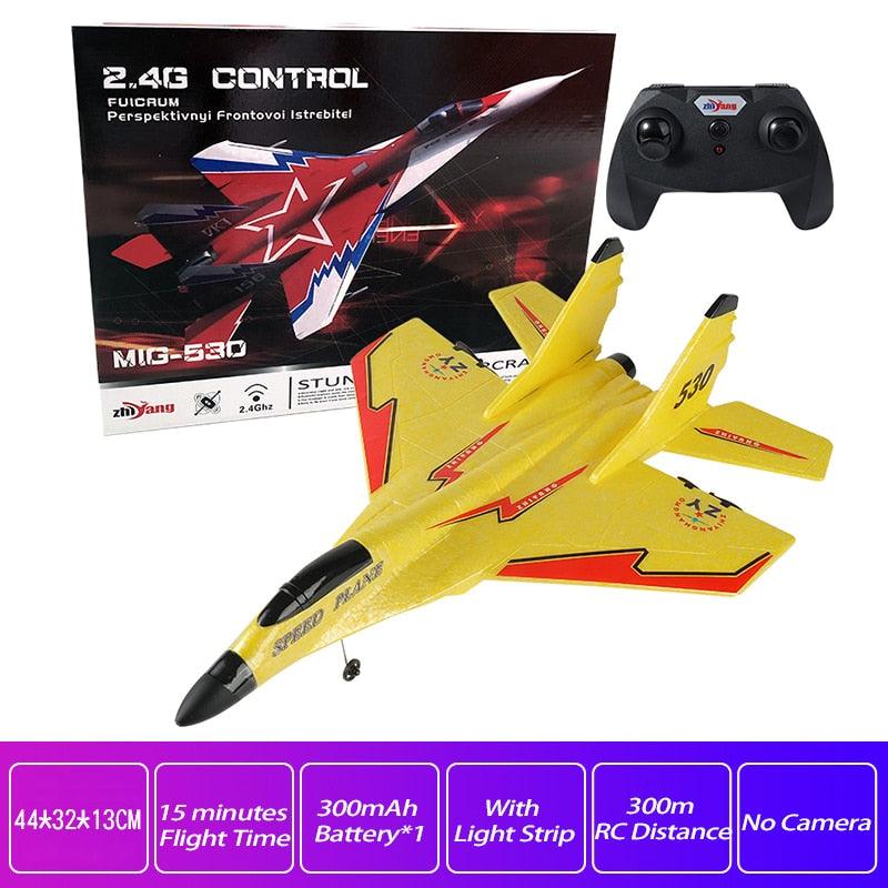 Rc Plane SU 57 - Radio Controlled Airplane with Light Fixed Wing Hand Throwing Foam Electric Remote Control Plane - RCDrone
