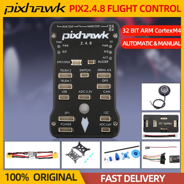 Pixhawk PX4 PIX 2.4.8 32 Bit Flight Control FC M8N GPS 8G SD