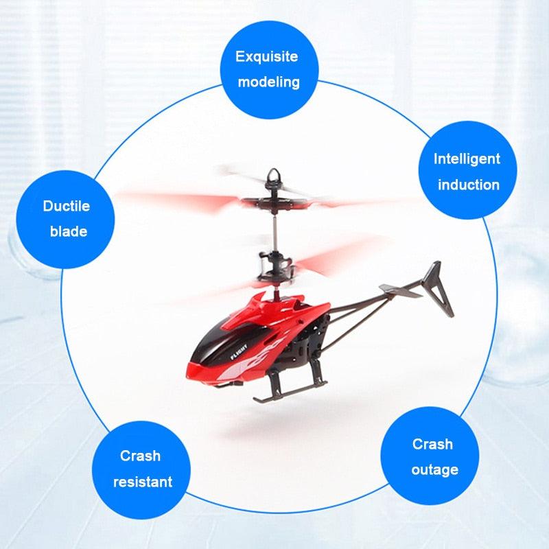 DW2137 Rc Helicopter - 2 Channel Remote Control Mini Drone Flying Helicopter Infraed Induction Kid Toys Aircraft LED Drone Flying Suspension Induction Helicopter - RCDrone