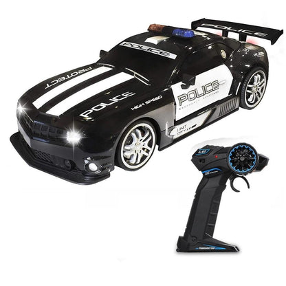 Super Fast Police RC Car - 1/12 Big 2.4GHz Remote Control Cars Toy with Lights Durable Chase Drift Vehicle toys for boys kid Child - RCDrone