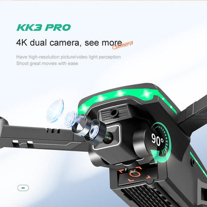 KK3 Pro Mini Drone - 4K HD Dual Camera Helicopter With Profession Obstacle Avoidance RC Plane WiFi FPV Foldable Quadcopter Toy - RCDrone