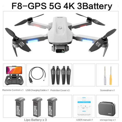 F8 GPS Drone - 2023 New Drone 6K HD Professional HD Camera GPS 5G WiFi FPV Drones Obstacle Avoidance Brushless Motor Quadcopter RC Helicopter Professional Camera Drone - RCDrone