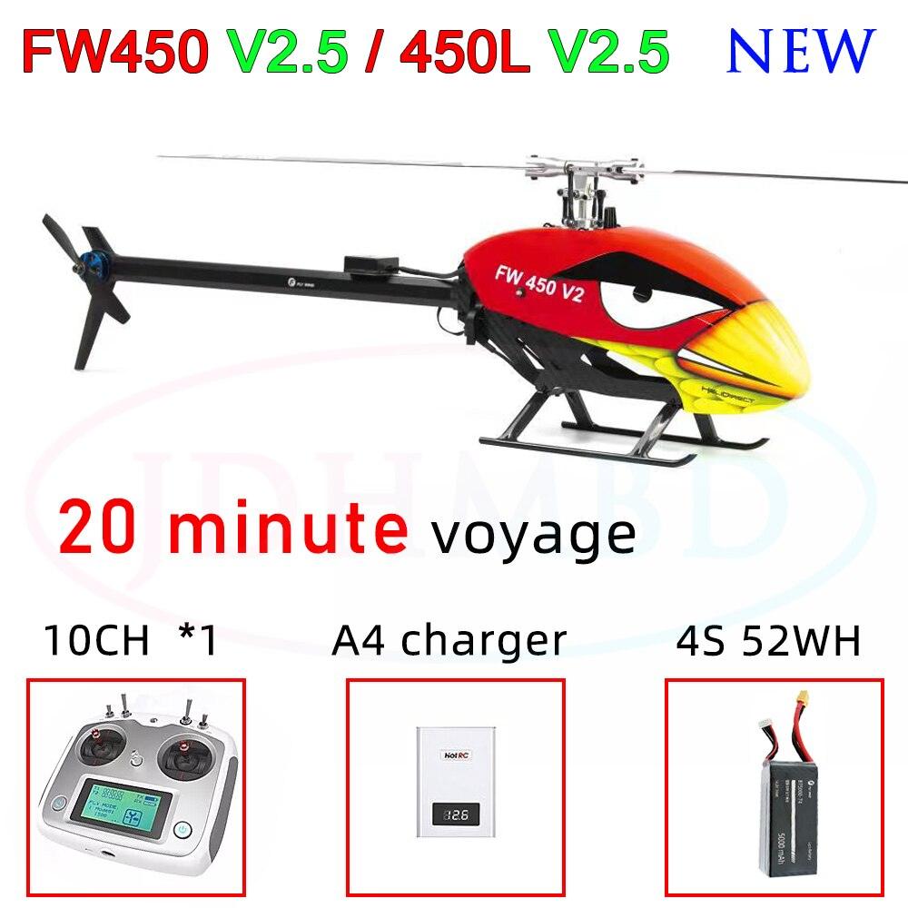 FLYWING FW450 RC Helicopter - V2.5 RC 6CH 3D FW450L Smart GPS Helicopter RTF H1 Flight control Brushless Motor Drone Quadcopter - RCDrone