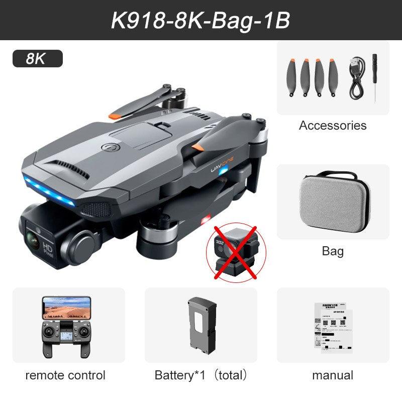 JINEHNG K918 MAX GPS Drone - 4K HD Dual HD 8K HD Camera Professional Obstacle Avoidance Brushless Foldable Quadcopter RC Distance 1200M Professional Camera Drone - RCDrone