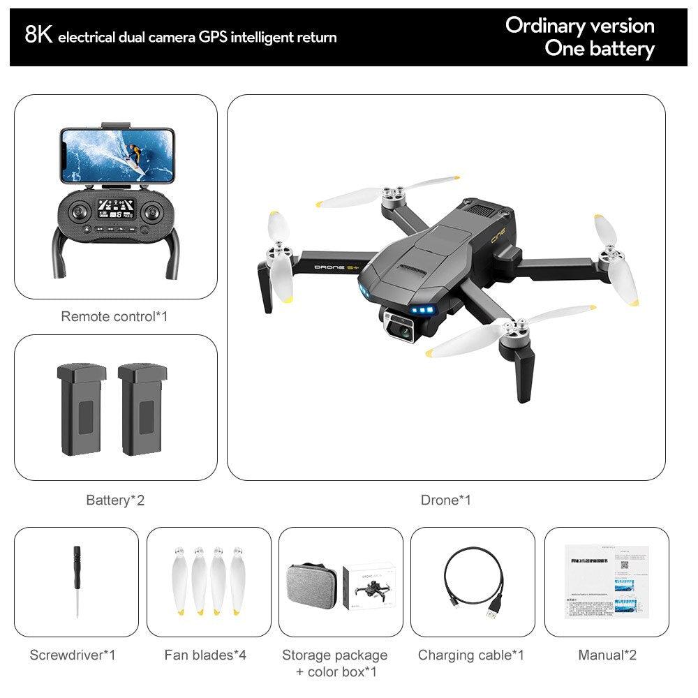 S+ Drone / S Plus Drone - GPS 6K HD Dual HD Camera RC Distance 1200M Laser Obstacle Avoidance Aerial Photography Brushless Motor Foldable Quadcopter Professional Camera Drone - RCDrone