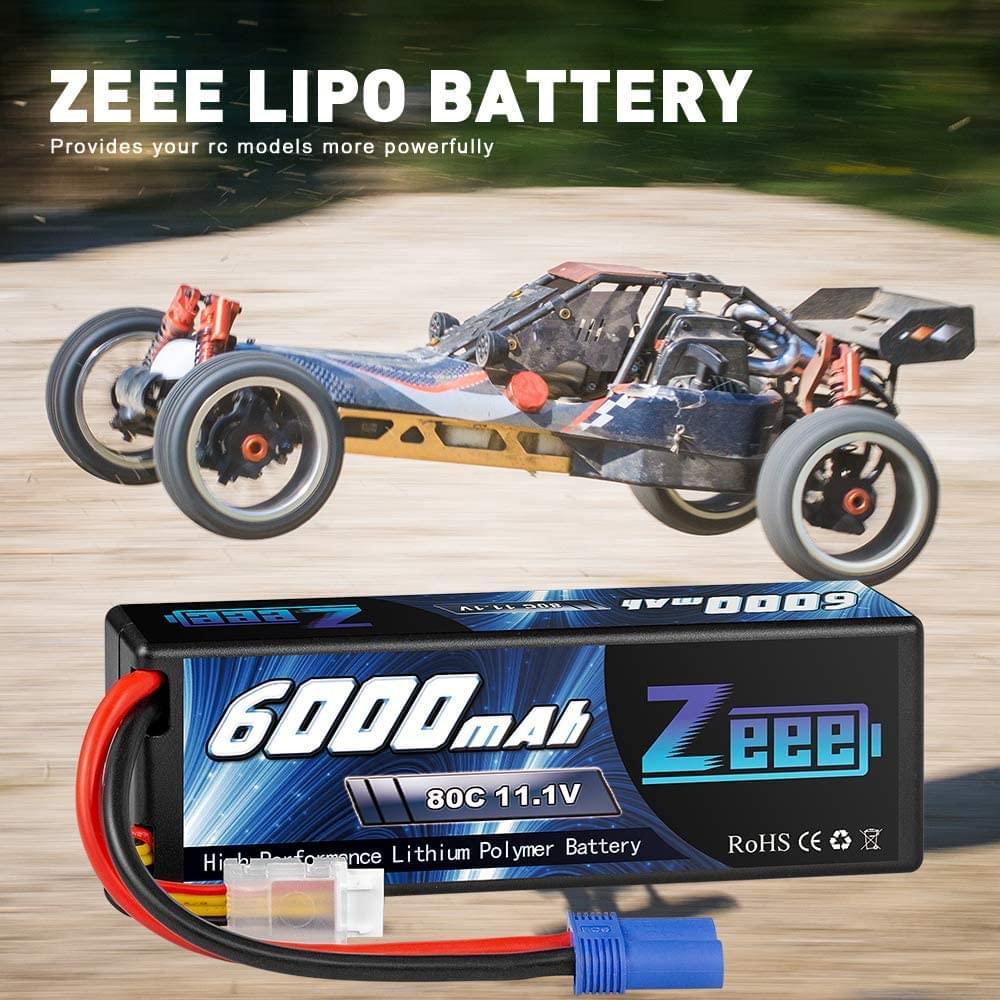 1/2 ユニット Zeee 3S リポバッテリー 11.1V 80C 6000mAh ハード