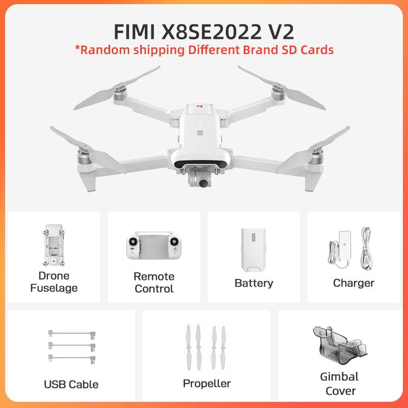FIMI X8SE 2022 Camera Drone - 4K professional Quadcopter camera RC Helicopter 10KM FPV 3-axis Gimbal 4K Camera GPS RC Drone New - RCDrone