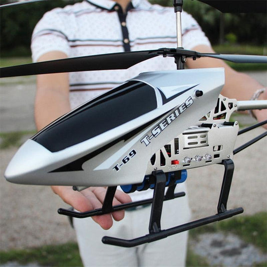 T-69 Large Rc Helicopter - 3.5CH 80cm Extra Large Remote Control Drone Durable Rc Helicopter Charging Toy Drone Model UAV Outdoor Aircraft Helicoptero - RCDrone