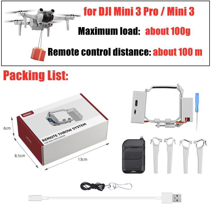 Airdrop System with Landing Gear Fishing Bait Wedding Ring Gift Deliver  Life Rescue Thrower For DJI MINI 3 Pro Drone