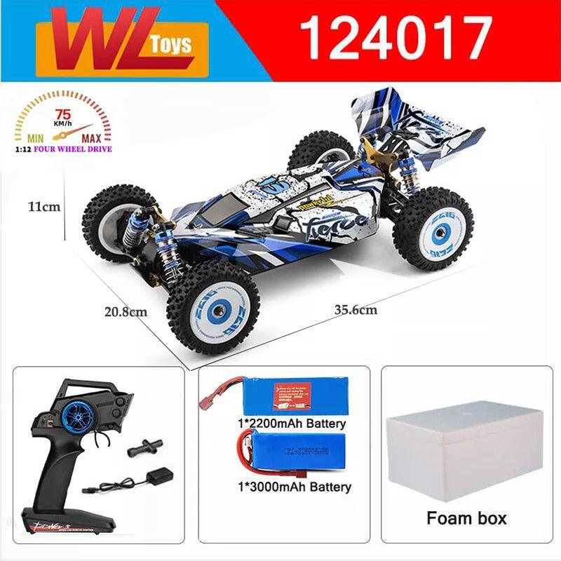 Wltoys 124017 124007 1/12 2.4G Racing RC Cars 4WD Brushless Motor 75Km/H High Speed Remote Control Off-road Drift Toys For Aduit - RCDrone