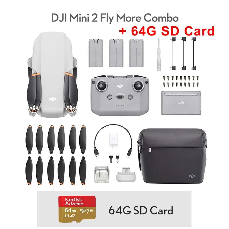 DJI Mini 2 camera Drones 4K HD Camera Professional GPS Quadcopter 10km Transmission Distance DJI Mavic Mini 2 FCC 5.8G Brand New Professional Camera Drone - RCDrone