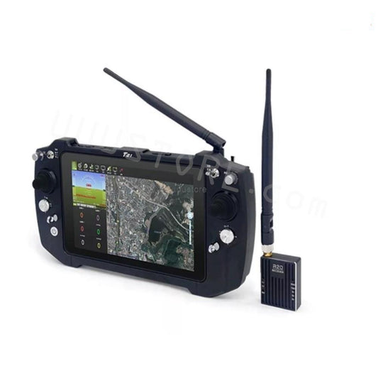 T21 FPV Portable Ground Station - 30KM All-in-one Handheld 8 inch IPS Dual integrated link P900 900MHZ remote control system Long Range System of Drone - RCDrone