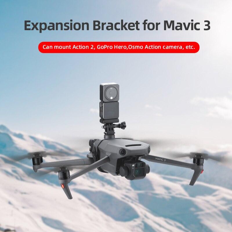 Photography Kit Mount Bracket for DJI Mavic 3/3 Classic Drone Top Extension Camera Flying Photography Kit Mount Bracket for Gopro 8/7/6 Insta360 Camera - RCDrone