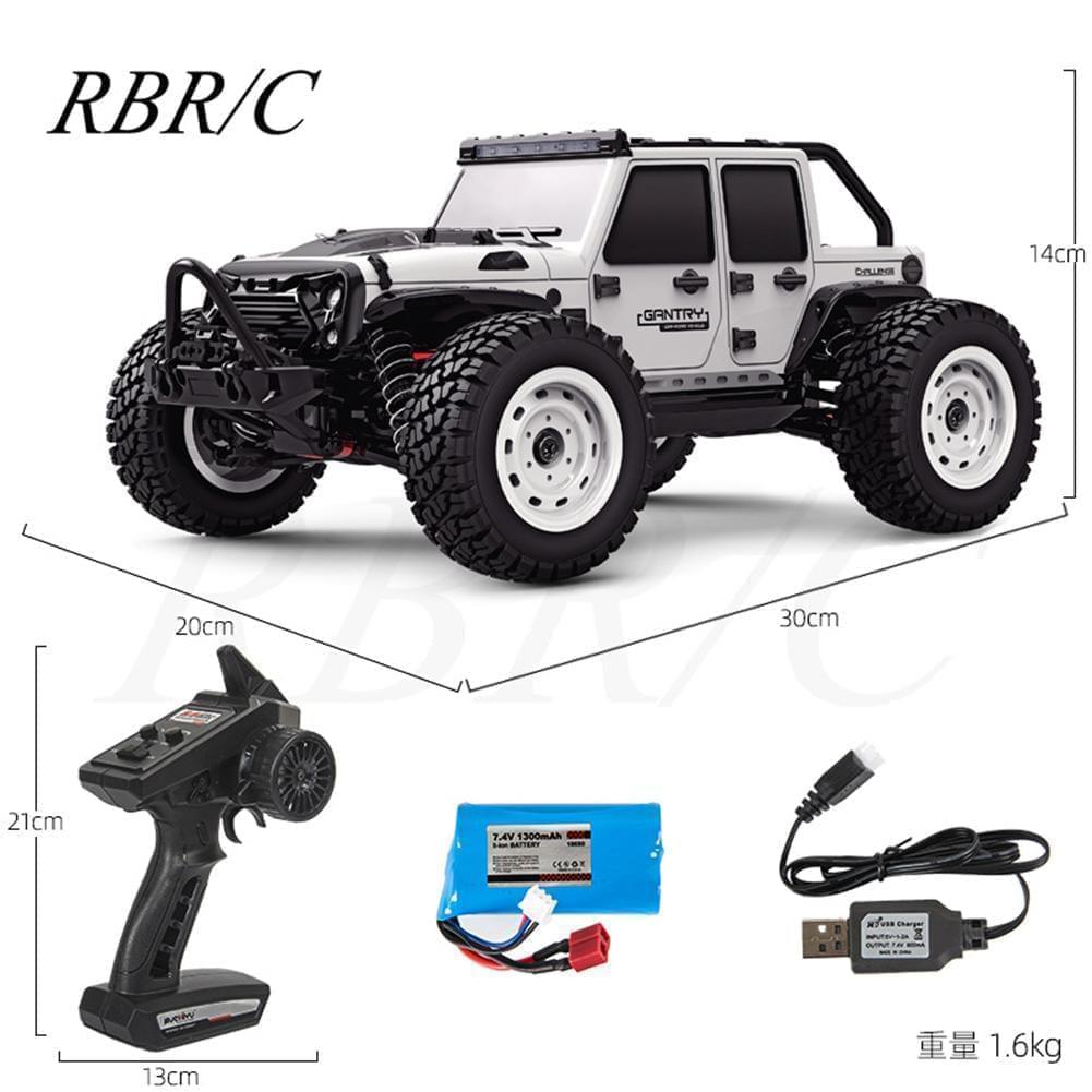 1:16 50KM/H Or 70KM/H 4WD RC Car LED Headlights 2.4G Waterproof Remote –  RCDrone