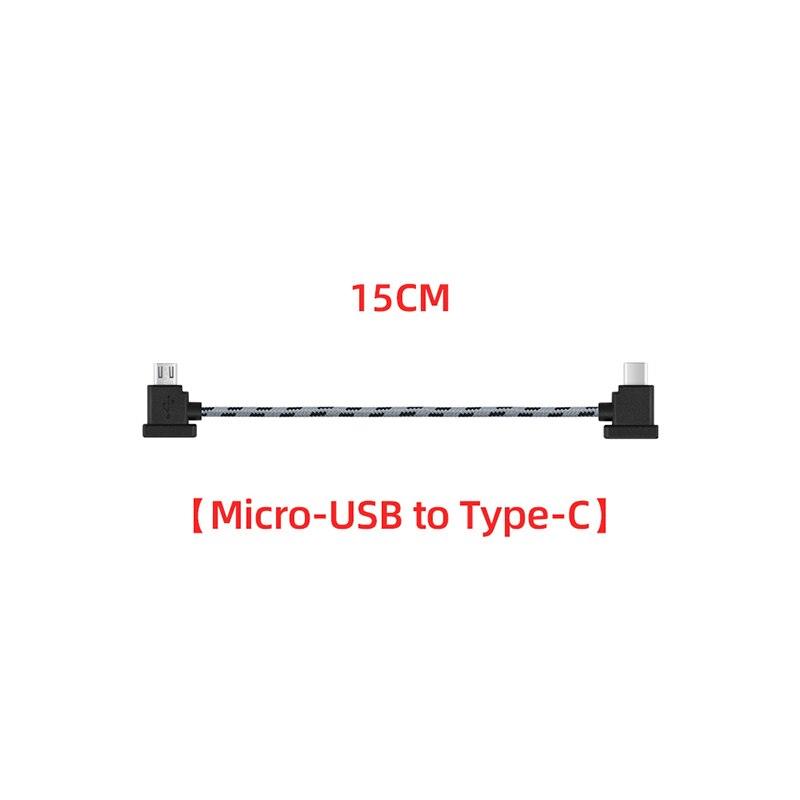 Remote Control Data Cable for DJI Mavic Mini/SE/Mavic 2/Mavic Pro/Air/Spark/Type-C Micro USB IOS connector line for Iphone/iPad - RCDrone
