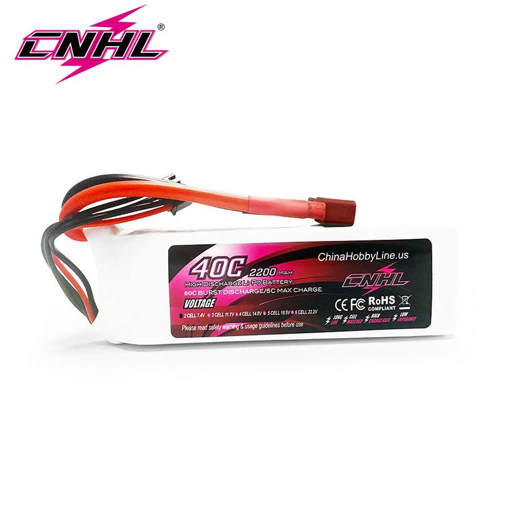 CNHL 7.4V 2200mAh Lipo 2S Battery for FPV Drone - 40C With T Dean Plug for FPV Quadcopter Drone Airplane Helicopter Hobby Racing Model Parts - RCDrone