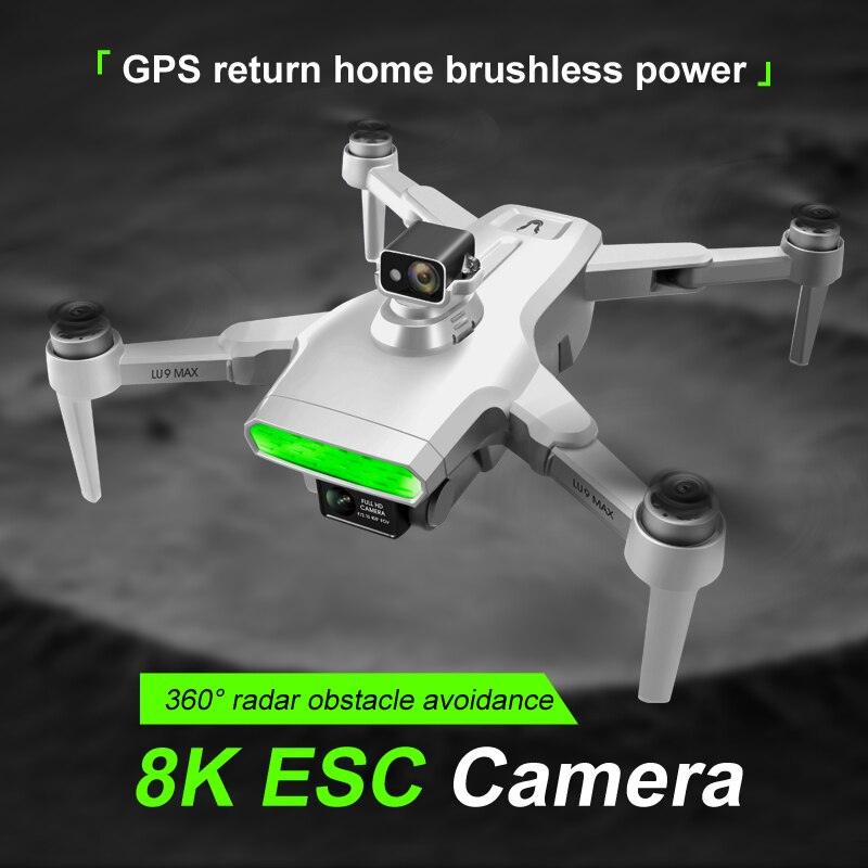 LU9 Max GPS Drone - 8K HD Dual HD Camera Professional Remot Control helicopter Brushless Motor Avoidance Foldable RC Quadcopter Toys Professional Camera Drone - RCDrone
