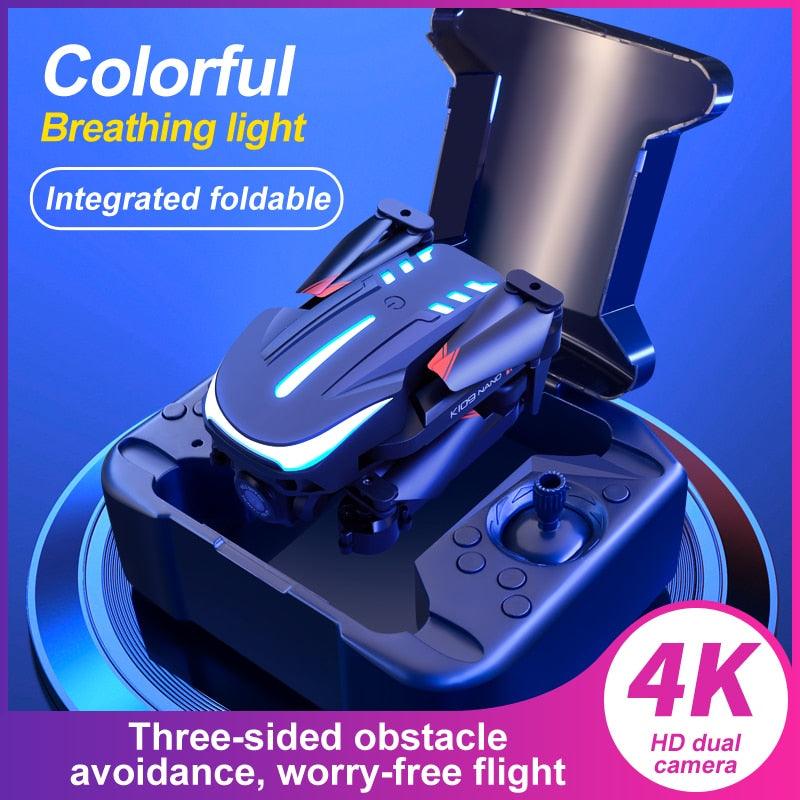 K109 Mini Drone - 2023 New Breathing Light 4K Dual HD Camera Automatic Obstacle Avoidance Professional Foldable Drone Quadcopter Gifts - RCDrone