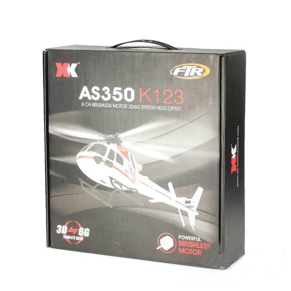 WLtoys XK K123 AS350 RC Helicopter - 6CH Brushless Scale 3D6G System RC Helicopter RTF Upgrade V931 Gift Toy With 2 batteries - RCDrone