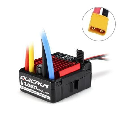 Original HobbyWing QuicRun 1060 60A Brushed Electronic Speed Controller ESC For 1:10 RC Car Waterproof For RC Car - RCDrone