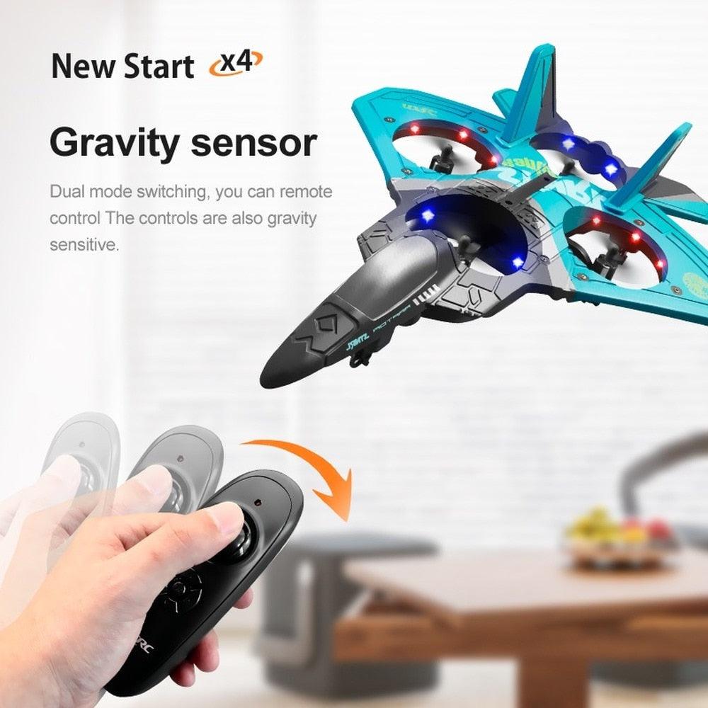 Rc Plane V17 - Gravity Sensing Aircraft Glider with Light Radio Control Helicopter Foam Remote Controlled Airplane Toys for Boys - RCDrone