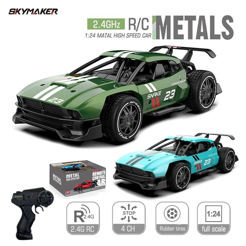 Sulong Metal RC Car Toys 1/24 2.4G High Speed Remote Control Mini Scale Model Vehicle Electric Metal RC Car Toys for Boys Gift - RCDrone
