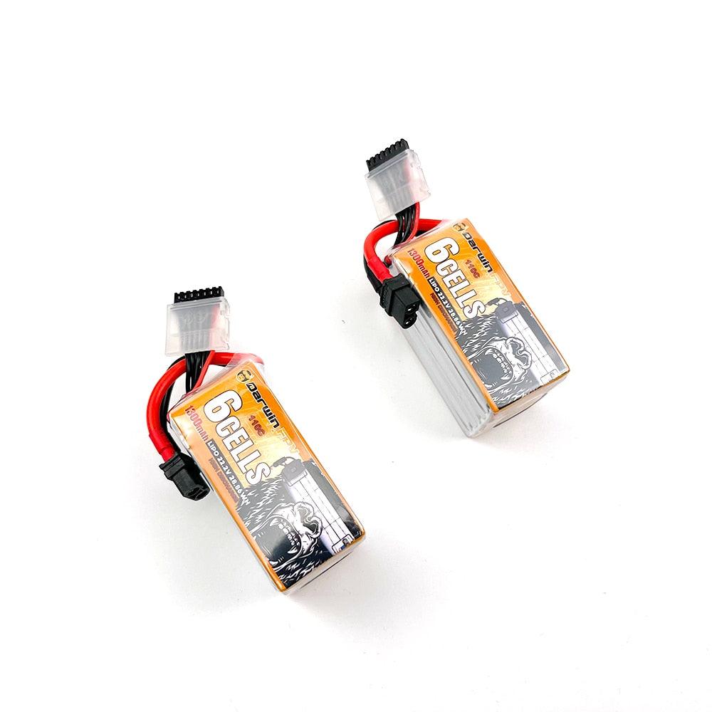 DarwinFPV 6S 1300mAh Battery - 110C Lipo Battery For Quadcopter Racing FPV Drone Battery - RCDrone