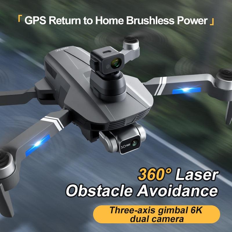 F4S Drone - 6K HD ESC Camera GPS WIFI FPV Brushless Obstacle Avoidance Four Axis Foldable Remote Control Helicopter Toy Boy Professional Camera Drone - RCDrone