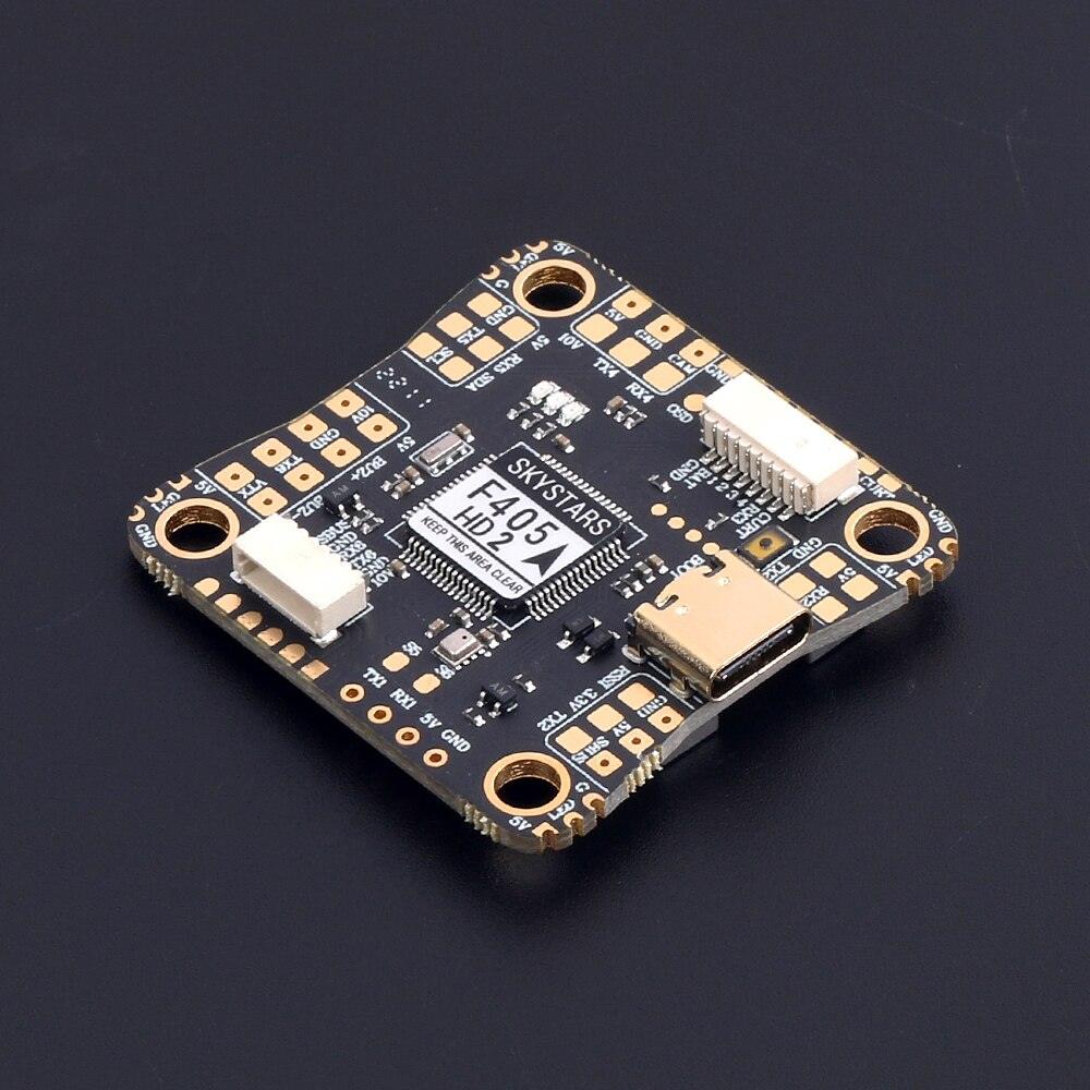 Skystars F4 F405HD2 Flight Controller Stack - OSD 45A Blheli_S 3-6S 4 In 1 Brushless ESC Stack 30.5x30.5mm FPV Racing Drone Quadcopter - RCDrone