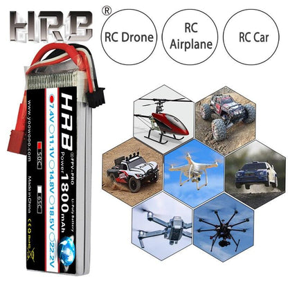 HRB 2S Lipo Battery 7.4V 1800mah - 50C For for RC Car UAV Drone RC Truck RC Drone FPV Truggy RC Airplane - RCDrone